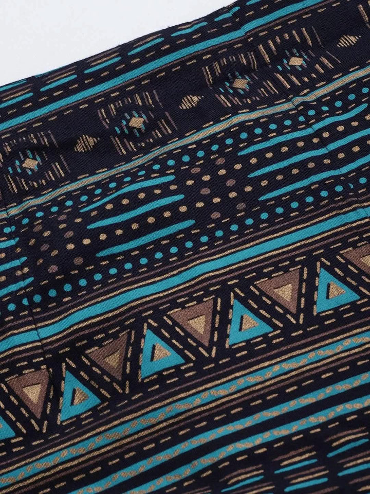 Multicoloured Printed Rayon Palazzos - Libas