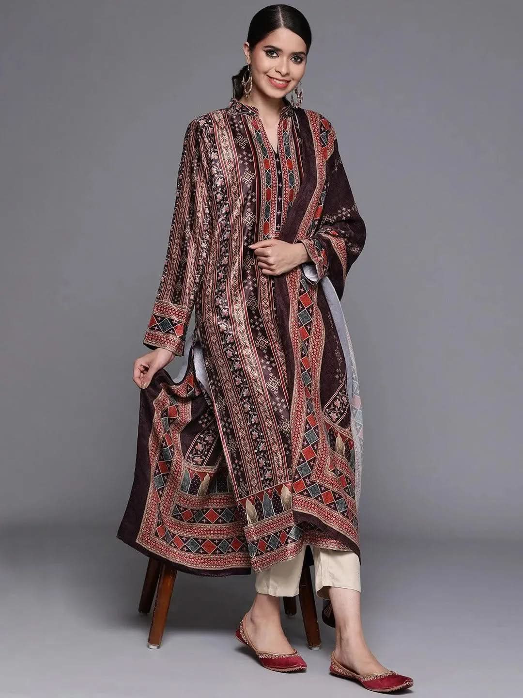 Buy Multicoloured Printed Velvet Suit Set - 20371O-XS | Libas Ethnic Wear Online
Buy Multicoloured Printed Velvet Suit Set - 20371O-XS | Libas Ethnic Wear Online