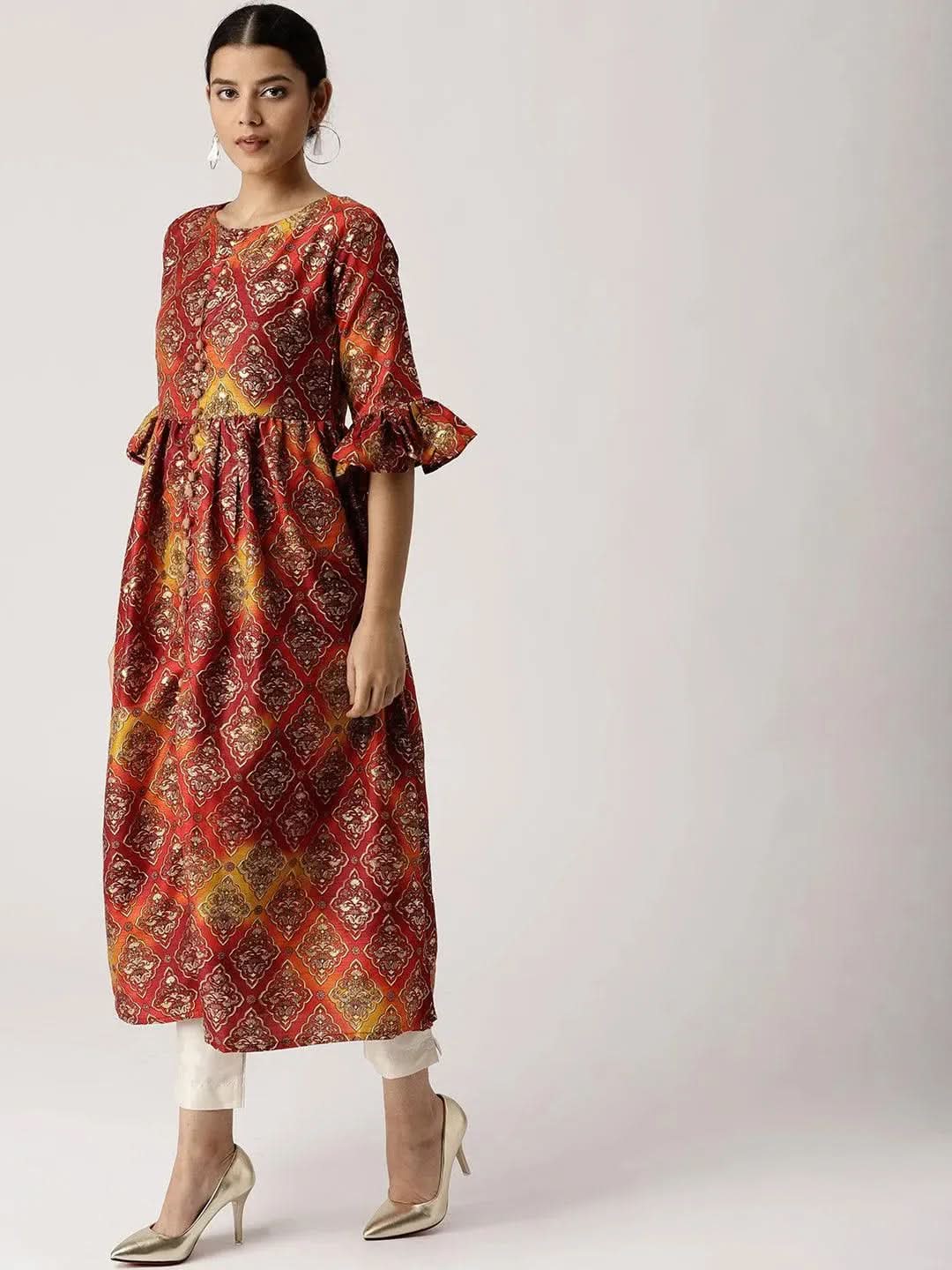 Buy Multicoloured Self Design Chanderi Kurta - 7136- | Libas Ethnic Wear Online
Buy Multicoloured Self Design Chanderi Kurta - 7136- | Libas Ethnic Wear Online