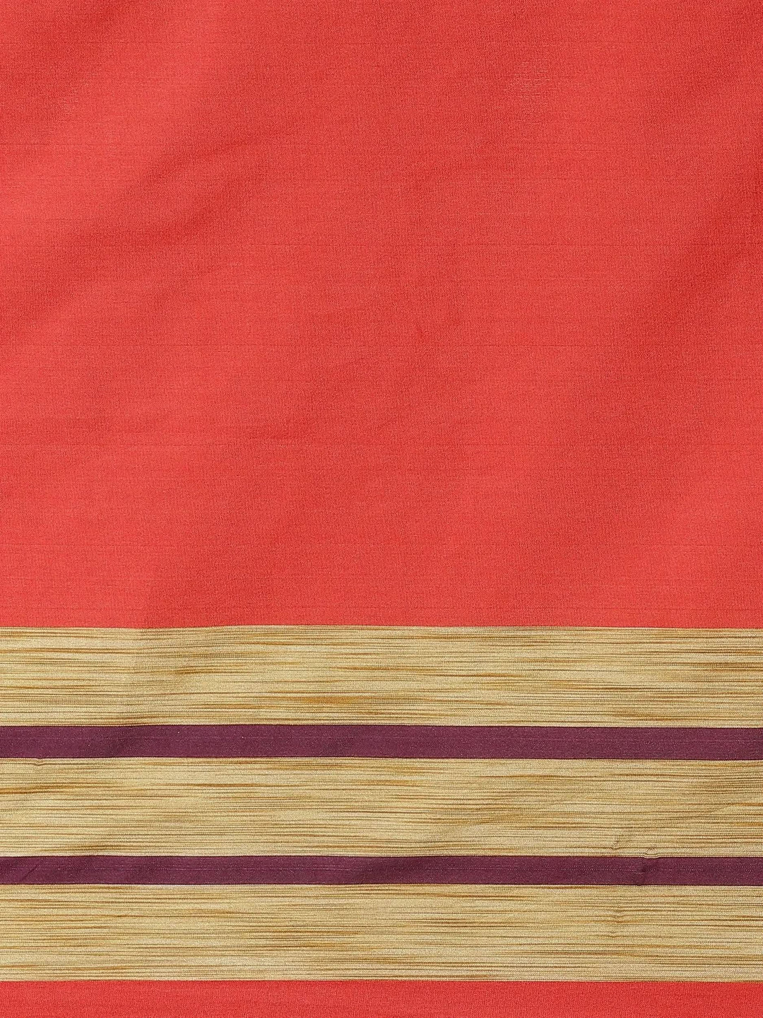 Multicoloured Striped Polyester Silk Saree - Libas