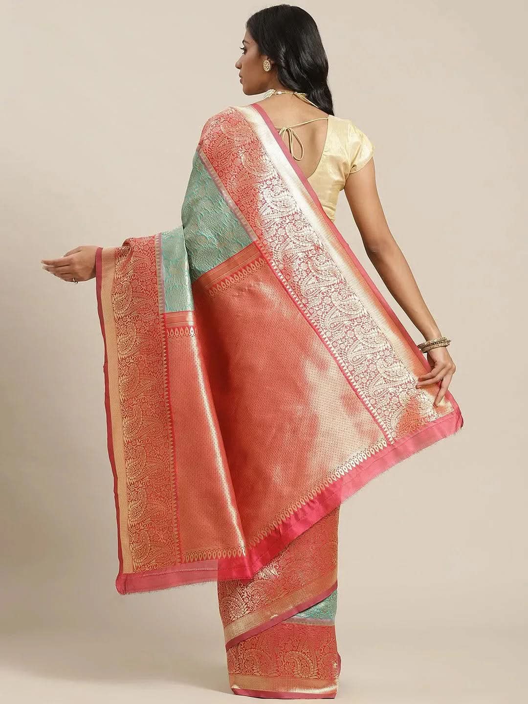 Buy Multicoloured Woven Design Brocade Saree - 14688 | Libas Ethnic Wear Online 
Buy Multicoloured Woven Design Brocade Saree - 14688 | Libas Ethnic Wear Online