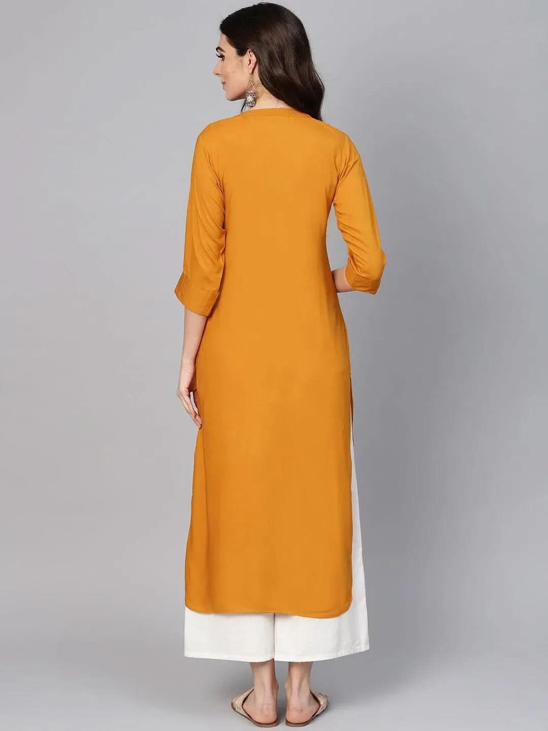 Mustard Solid Rayon Kurta
Mustard Solid Rayon Kurta