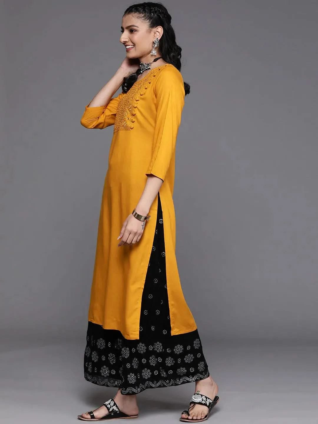 Buy Mustard Yoke Design Rayon Kurta - 23480- | Libas Ethnic Wear Online
Buy Mustard Yoke Design Rayon Kurta - 23480- | Libas Ethnic Wear Online