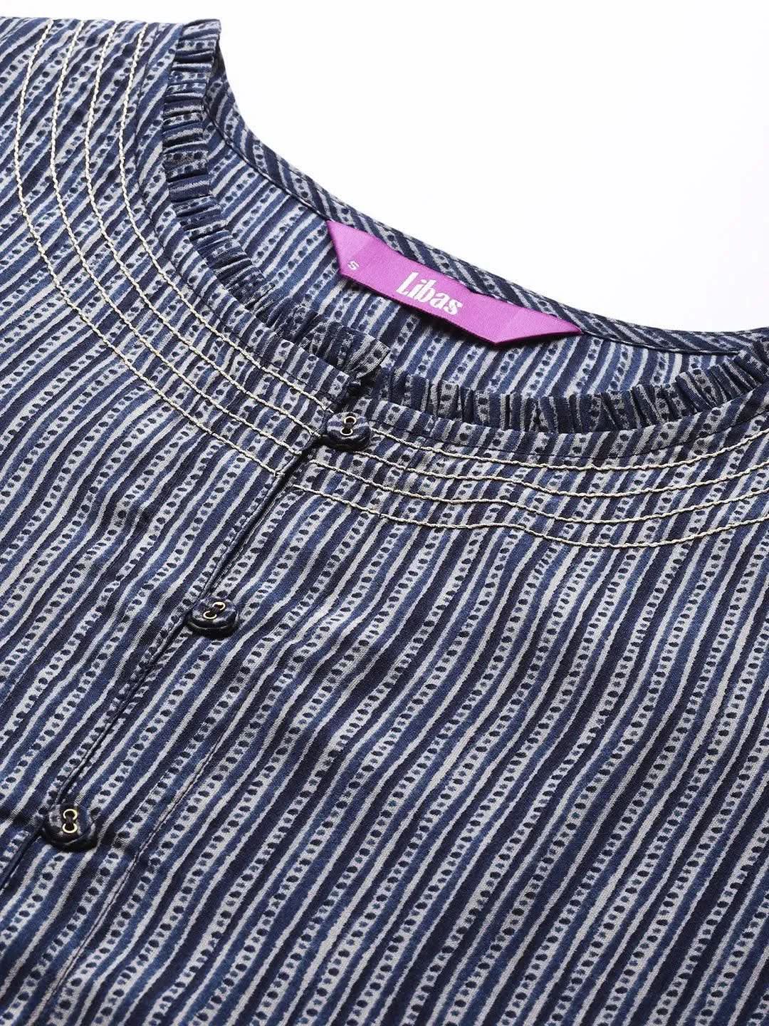 Buy Navy Blue Printed Chanderi Silk Kurta - 23177O-XXL | Libas Ethnic Wear Online
Buy Navy Blue Printed Chanderi Silk Kurta - 23177O-XXL | Libas Ethnic Wear Online