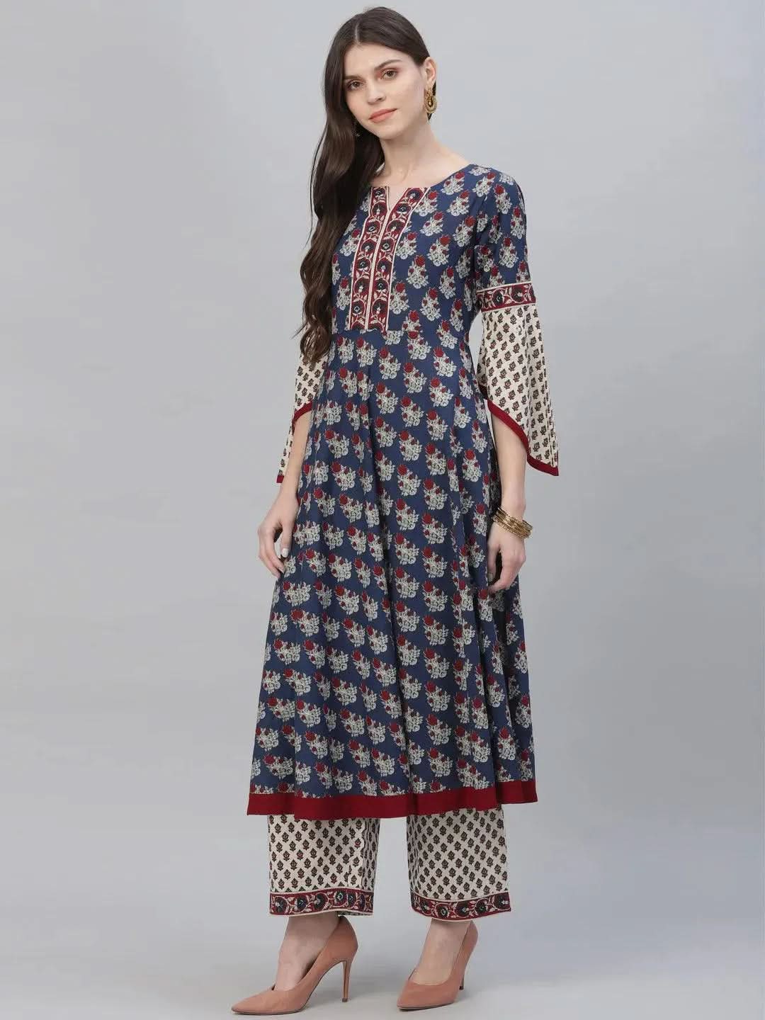 Buy Navy Blue Printed Cotton Suit Set - 6776-XS | Libas Ethnic Wear Online
Buy Navy Blue Printed Cotton Suit Set - 6776-XS | Libas Ethnic Wear Online