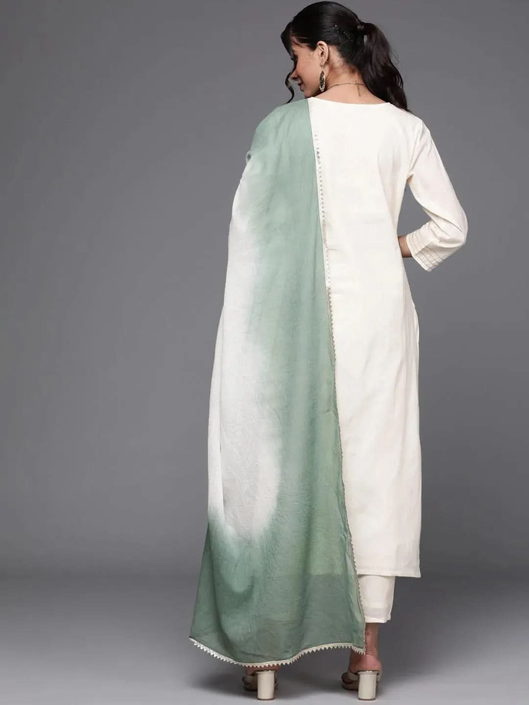 Buy Off White Embroidered Cotton Suit Set - 33329O-XS | Libas Ethnic Wear Online
Buy Off White Embroidered Cotton Suit Set - 33329O-XS | Libas Ethnic Wear Online