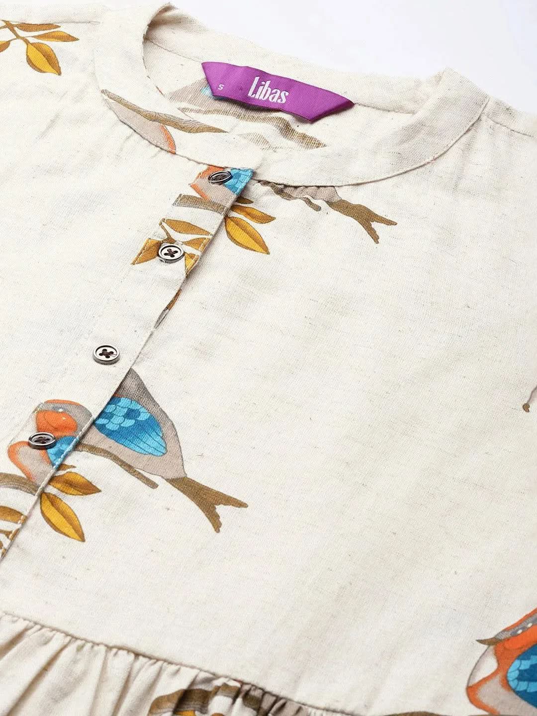 Buy Off White Printed Cotton Dress - 23352O-XS | Libas Ethnic Wear Online
Buy Off White Printed Cotton Dress - 23352O-XS | Libas Ethnic Wear Online