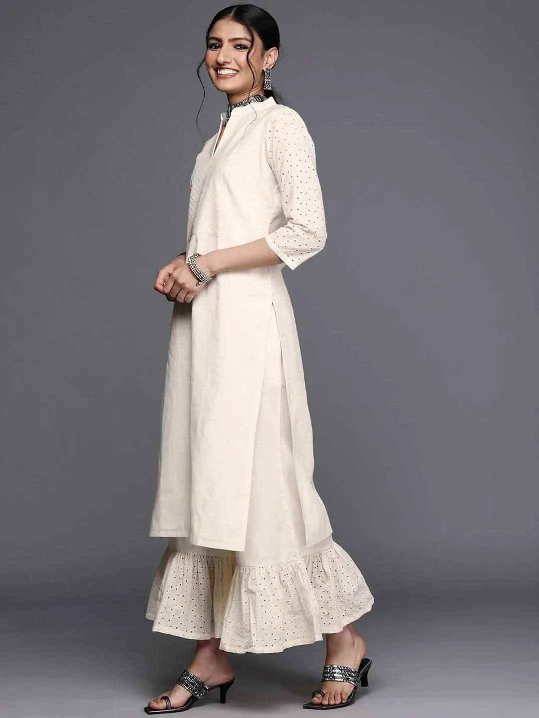 Buy Off White Solid Cotton Kurta - 23459O- | Libas Ethnic Wear Online
Buy Off White Solid Cotton Kurta - 23459O- | Libas Ethnic Wear Online