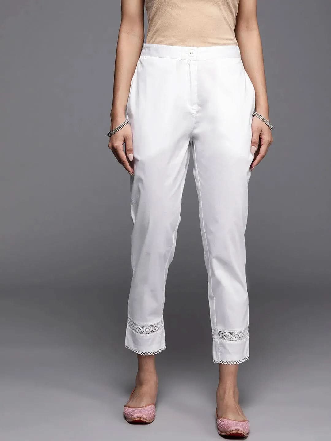 Off White Solid Cotton Trousers
Off White Solid Cotton Trousers