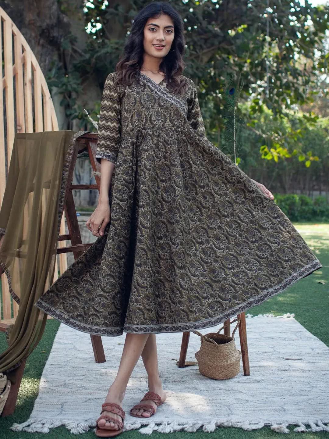Womens Dresses Olive Shift Dress Olive Green Printed Handwoven Cotton Shift Dress Womens Dresses Olive Shift Dress Olive Green Printed Handwoven Cotton Shift Dress
