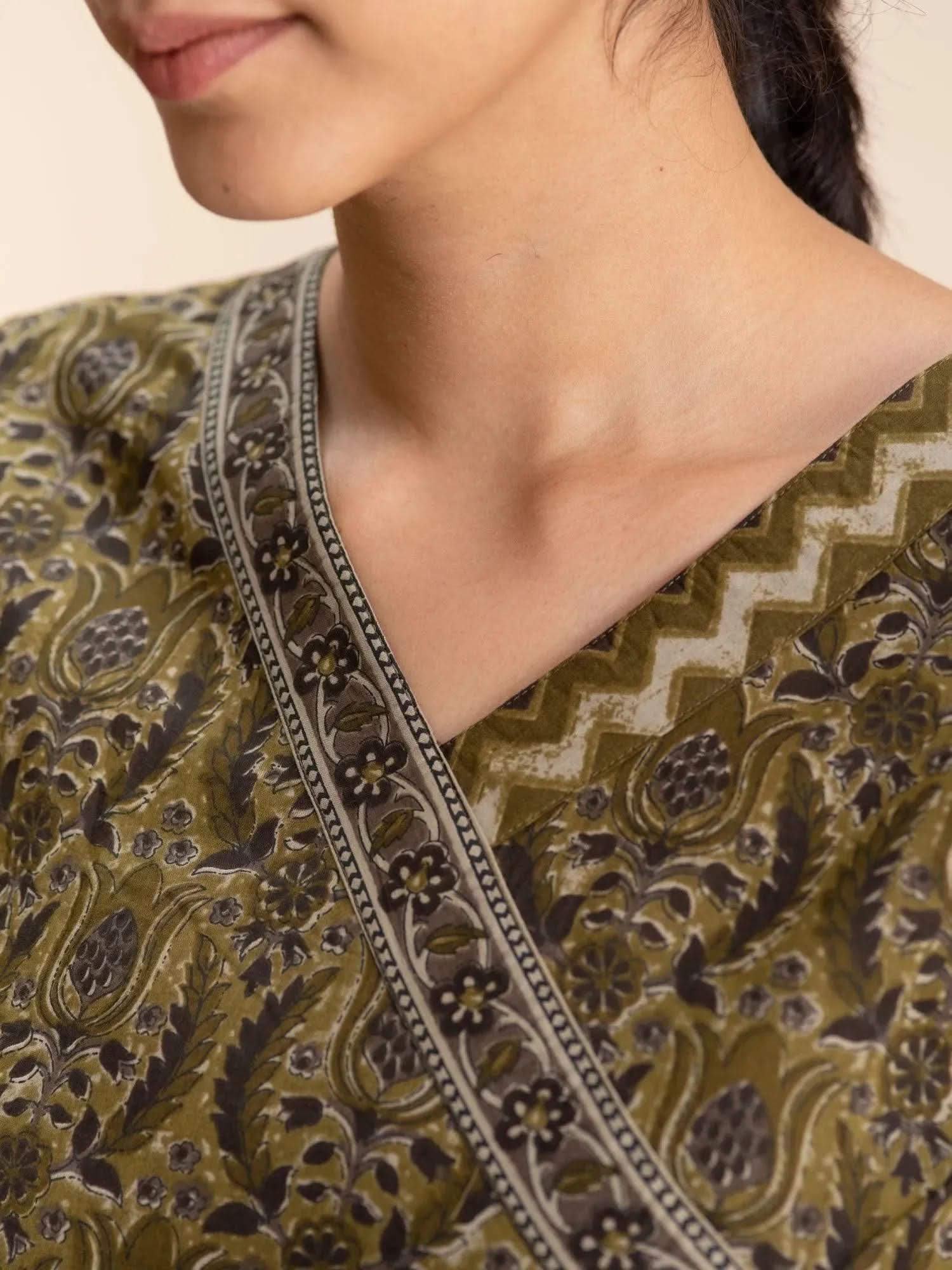 Buy Olive Green Printed Cotton Dress - 12008O-XXL | Libas Ethnic Wear Online
Buy Olive Green Printed Cotton Dress - 12008O-XXL | Libas Ethnic Wear Online