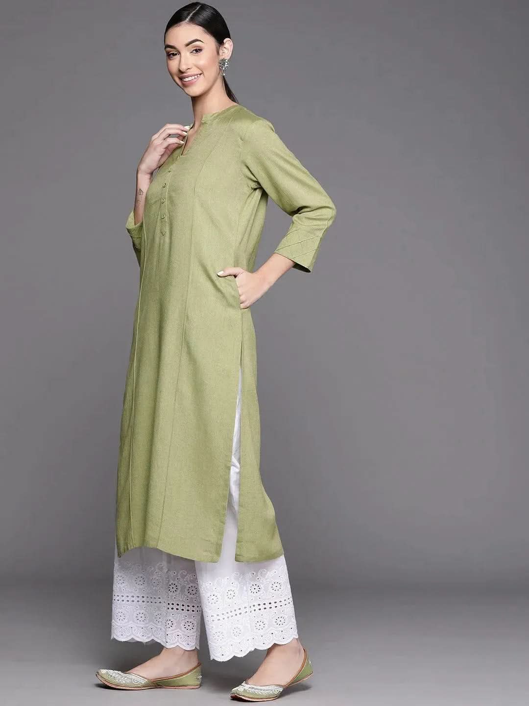 Buy Olive Green Solid Cotton Kurta - 23216O- | Libas Ethnic Wear Online
Buy Olive Green Solid Cotton Kurta - 23216O- | Libas Ethnic Wear Online