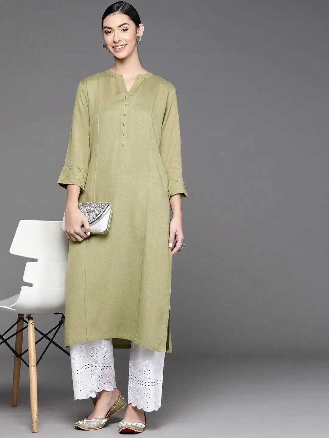 Buy Olive Green Solid Cotton Kurta - 23216O-XS | Libas Ethnic Wear Online
Buy Olive Green Solid Cotton Kurta - 23216O-XS | Libas Ethnic Wear Online