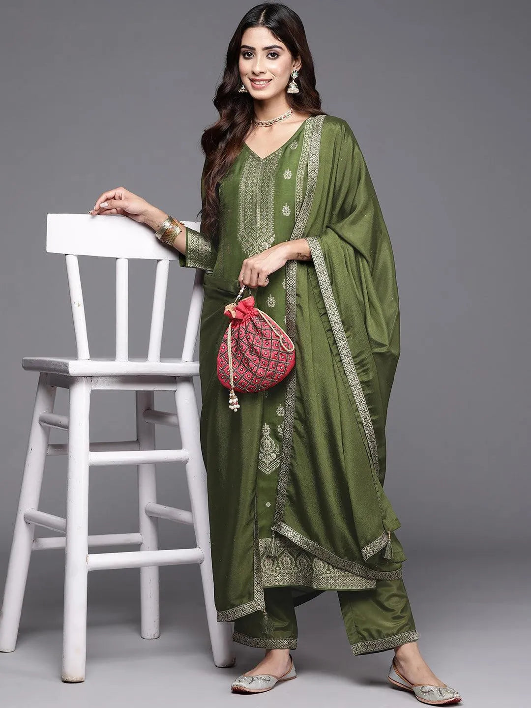 Libas olive hotsell green kurta