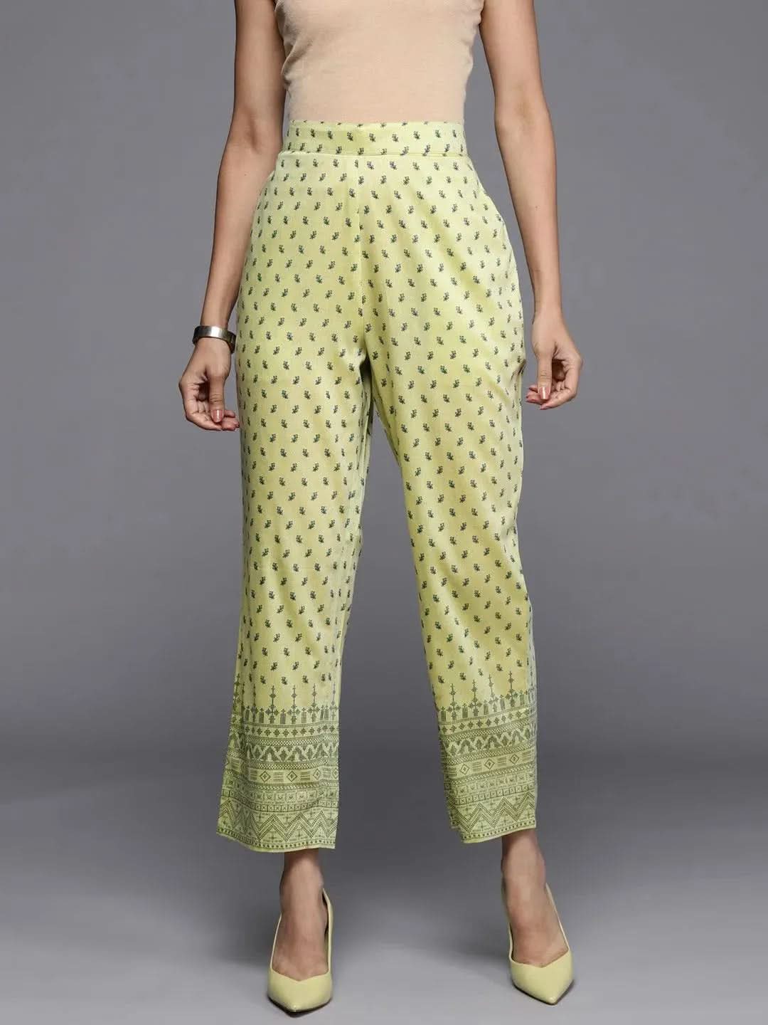 Olive Printed Silk Trousers
Olive Printed Silk Trousers