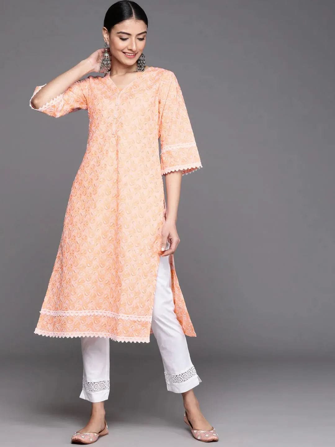 Buy Orange Embroidered Cotton Kurta - 23144O-XS | Libas Ethnic Wear Online
Buy Orange Embroidered Cotton Kurta - 23144O-XS | Libas Ethnic Wear Online