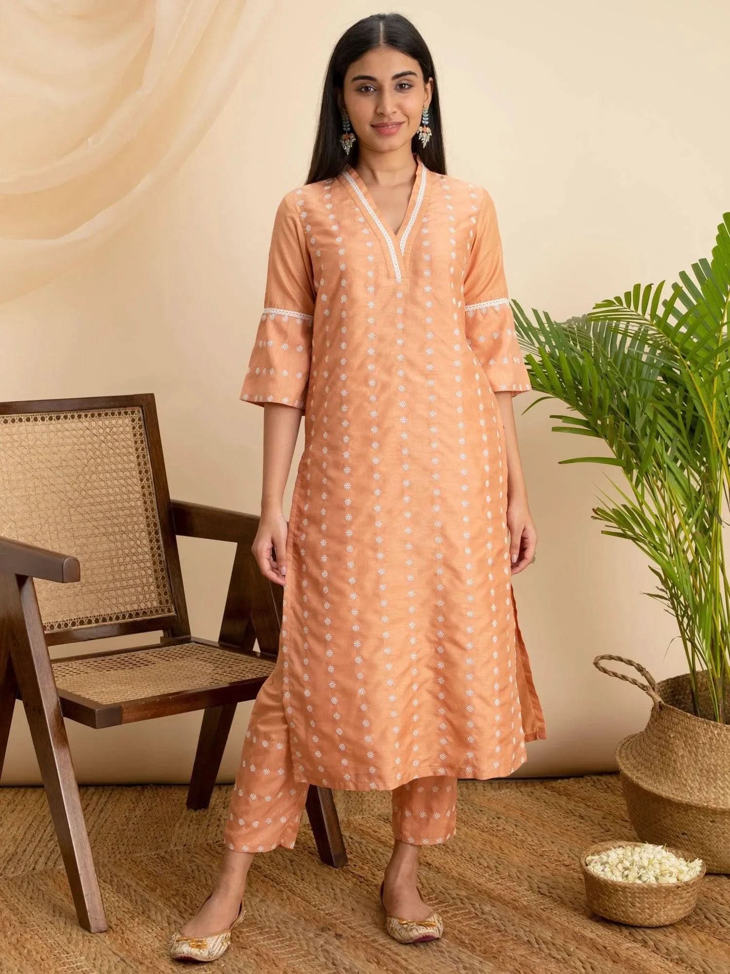 Orange Embroidered Silk Kurta
Orange Embroidered Silk Kurta