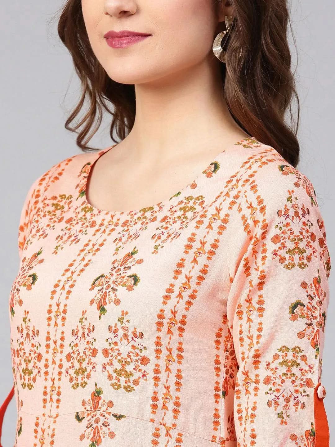 Orange Printed Cotton Dress
Orange Printed Cotton Dress