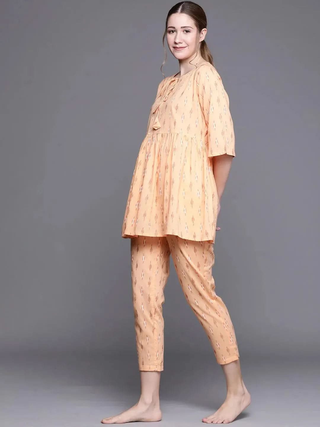 Buy Orange Printed Cotton Night Suit - 50032- | Libas Ethnic Wear Online
Buy Orange Printed Cotton Night Suit - 50032- | Libas Ethnic Wear Online