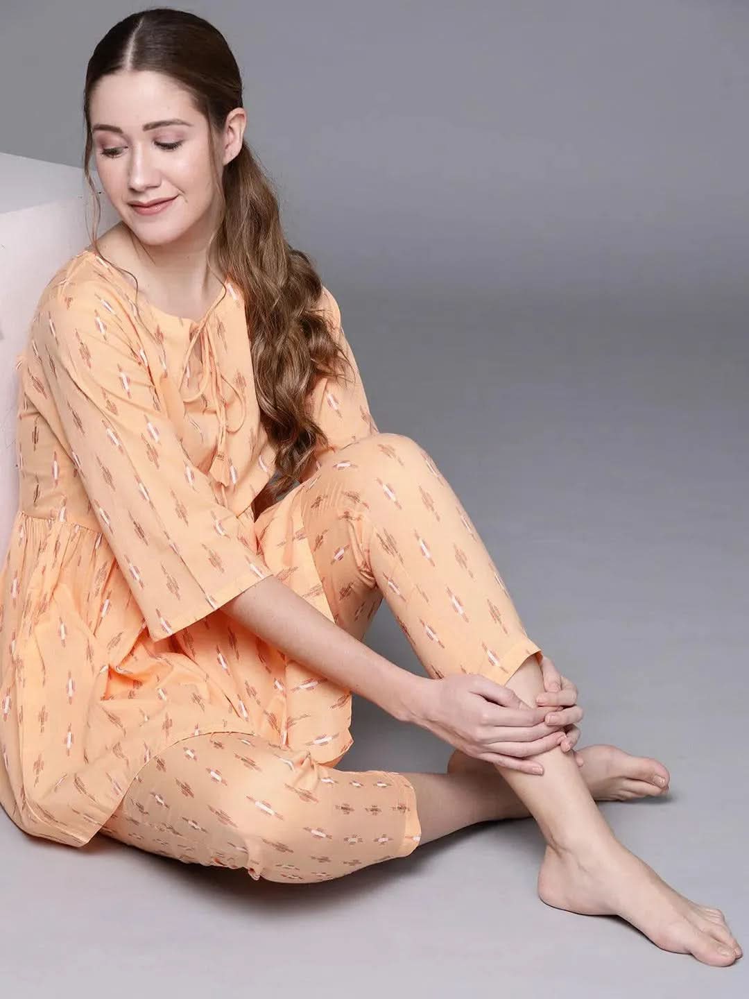 Buy Orange Printed Cotton Night Suit - 50032-XS | Libas Ethnic Wear Online
Buy Orange Printed Cotton Night Suit - 50032-XS | Libas Ethnic Wear Online