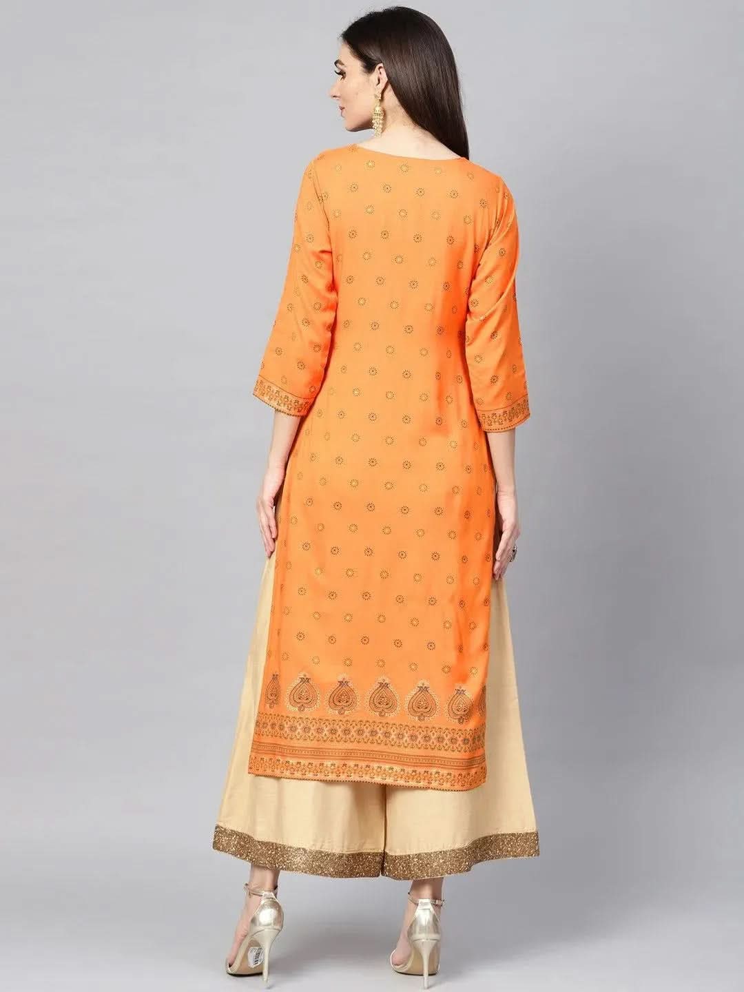 Buy Orange Printed Rayon Kurta - 8426MJ-XS | Libas Ethnic Wear Online
Buy Orange Printed Rayon Kurta - 8426MJ-XS | Libas Ethnic Wear Online