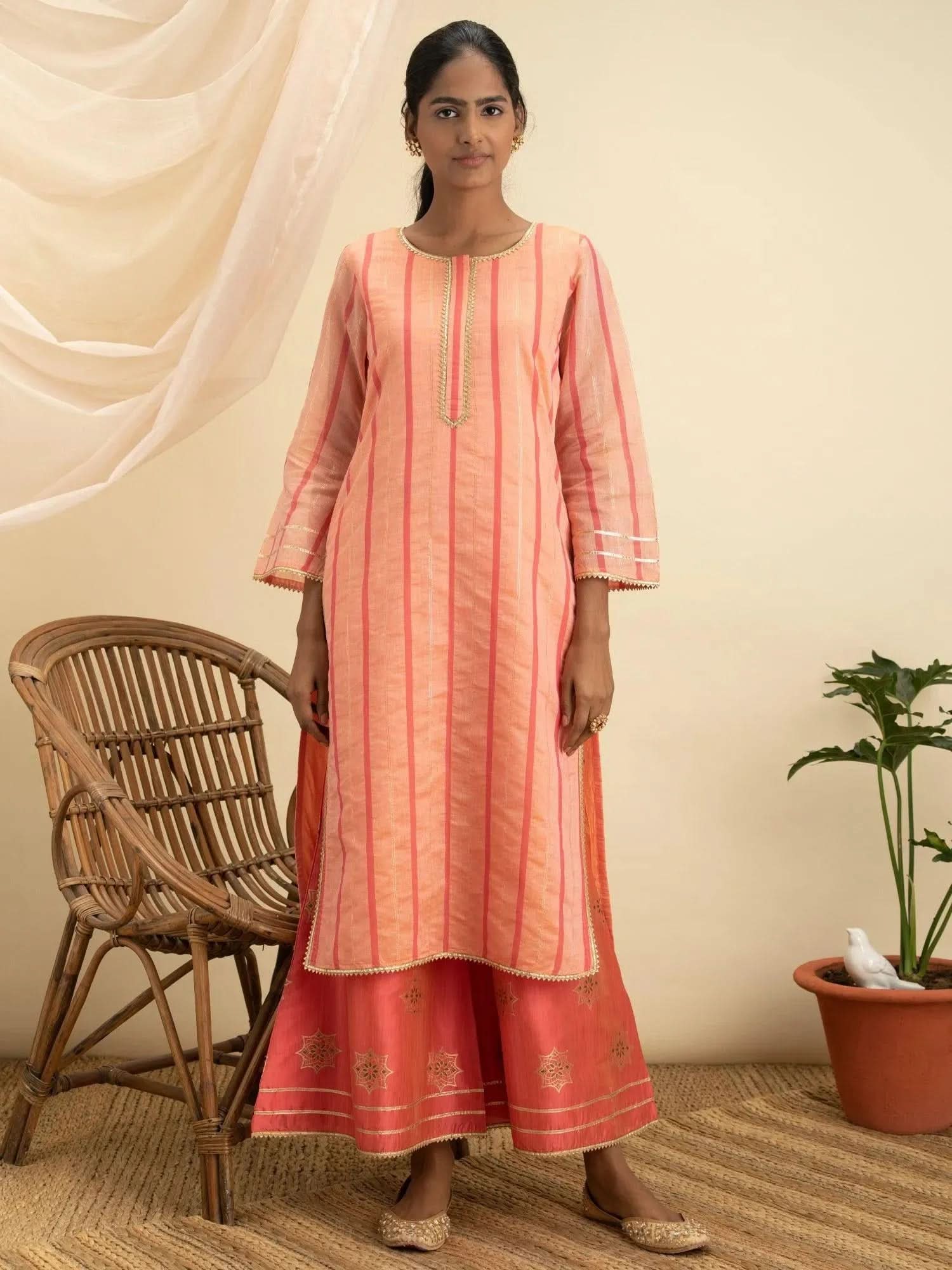 Buy Orange Self Design Chanderi Silk Kurta Set - 13092O- | Libas Ethnic Wear Online
Buy Orange Self Design Chanderi Silk Kurta Set - 13092O- | Libas Ethnic Wear Online