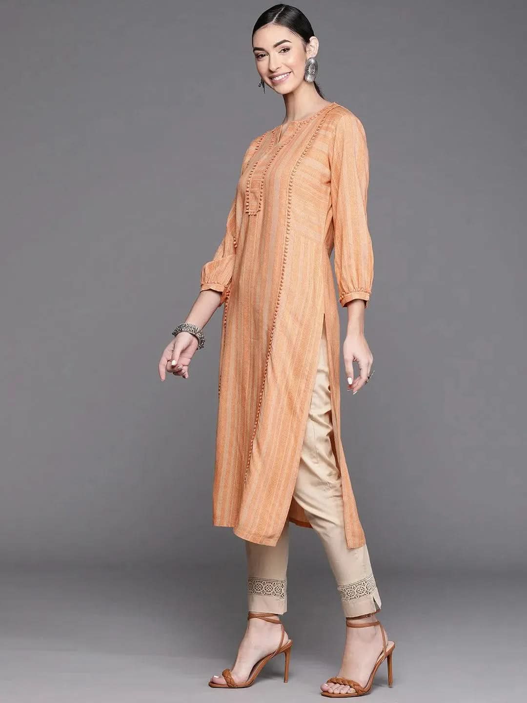 Buy Orange Striped Rayon Kurta - 23159O-XXL | Libas Ethnic Wear Online
Buy Orange Striped Rayon Kurta - 23159O-XXL | Libas Ethnic Wear Online