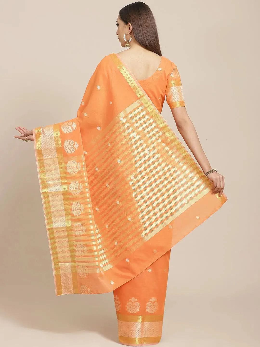 Orange Woven Design Cotton Saree
Orange Woven Design Cotton Saree
