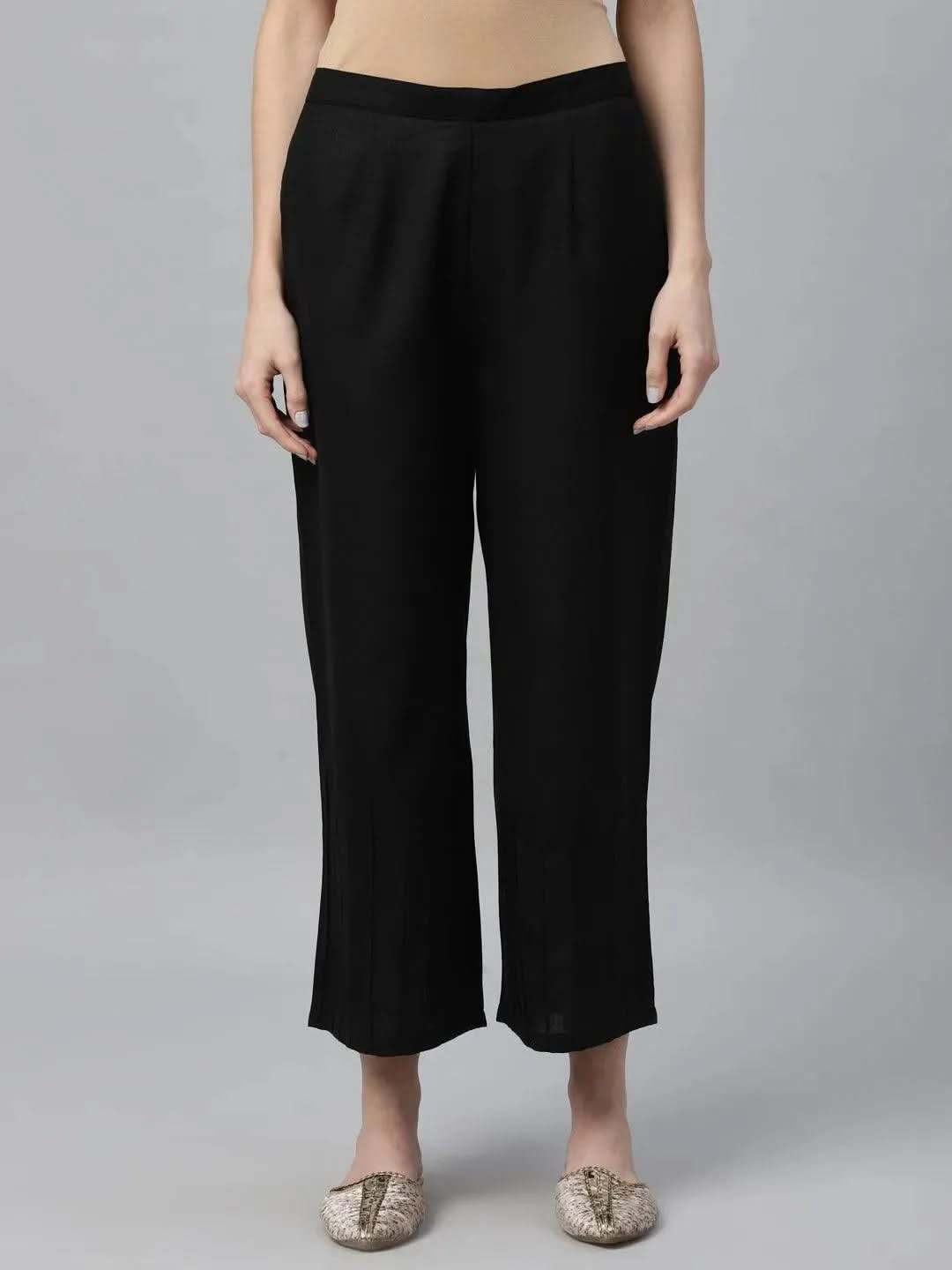 Pack of 2 Solid Cotton Palazzos - Libas