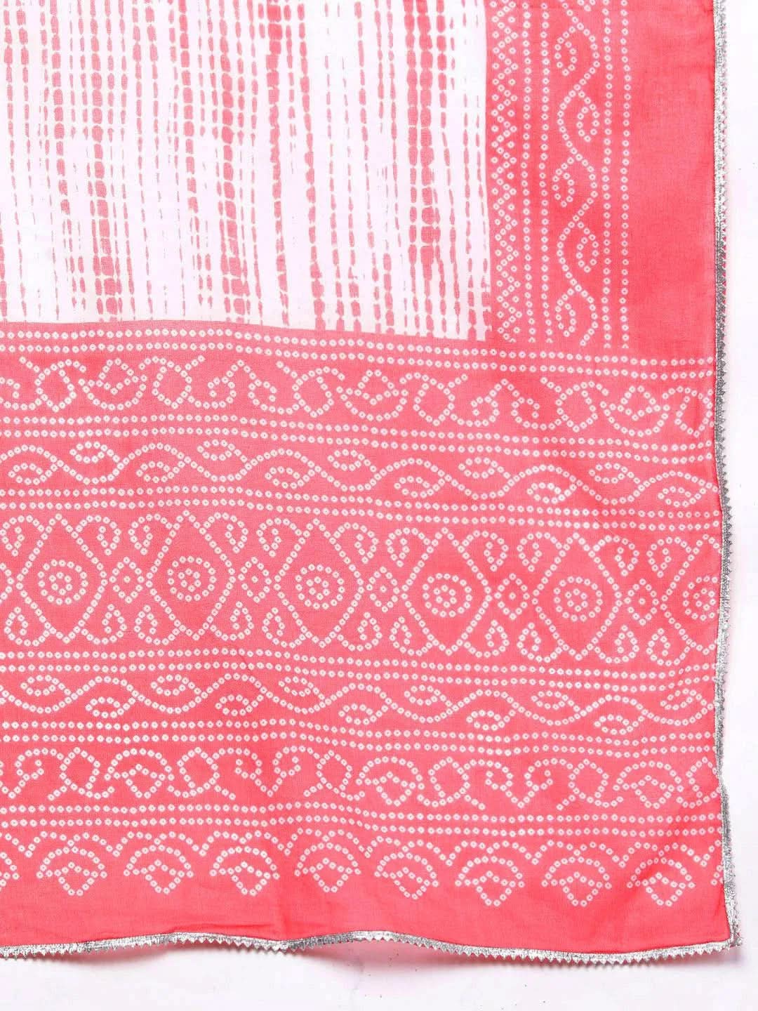Peach Printed Cotton Straight Kurta With Trousers & Dupatta 
Peach Printed Cotton Straight Kurta With Trousers & Dupatta