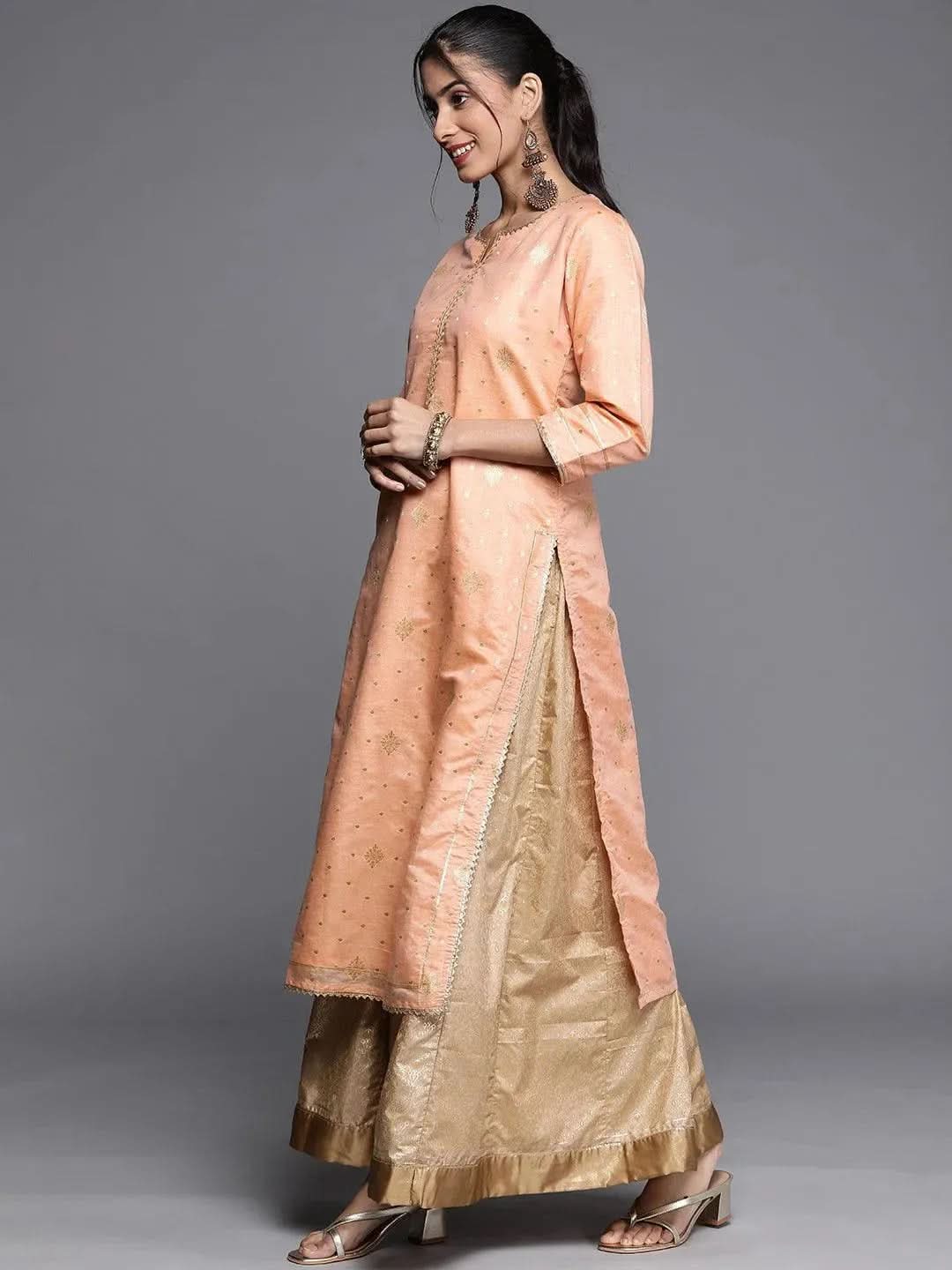 Buy Peach Woven Design Chanderi Silk Kurta - 22236- | Libas Ethnic Wear Online
Buy Peach Woven Design Chanderi Silk Kurta - 22236- | Libas Ethnic Wear Online