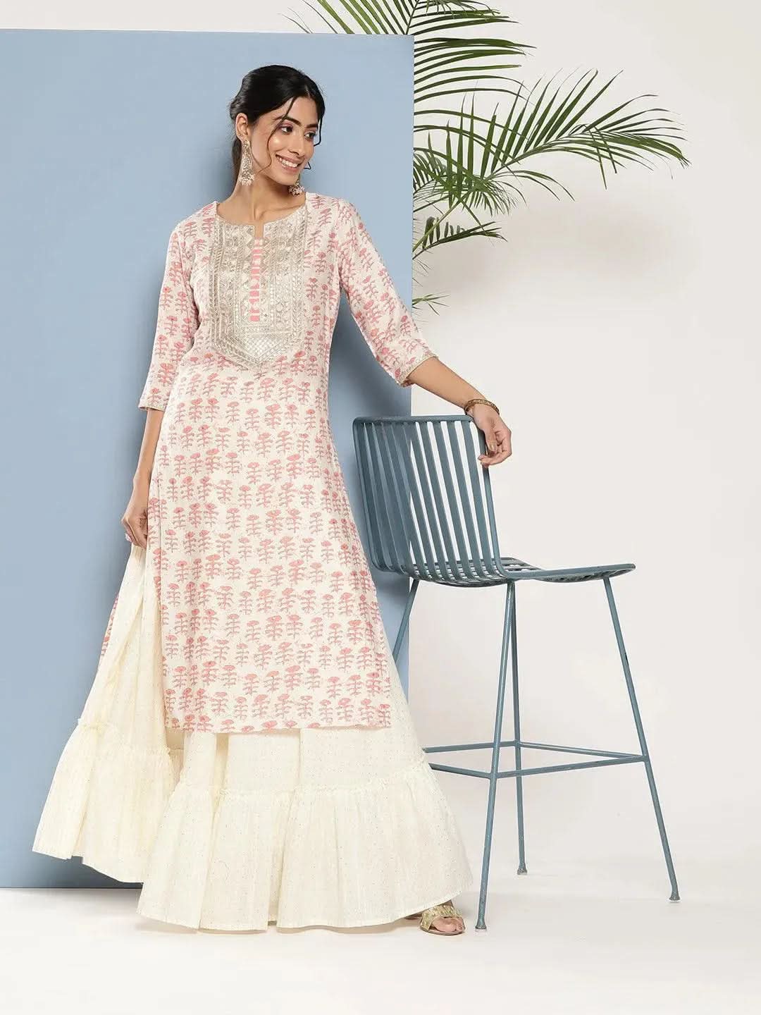 Peach Yoke Design Silk Straight Kurta
Peach Yoke Design Silk Straight Kurta