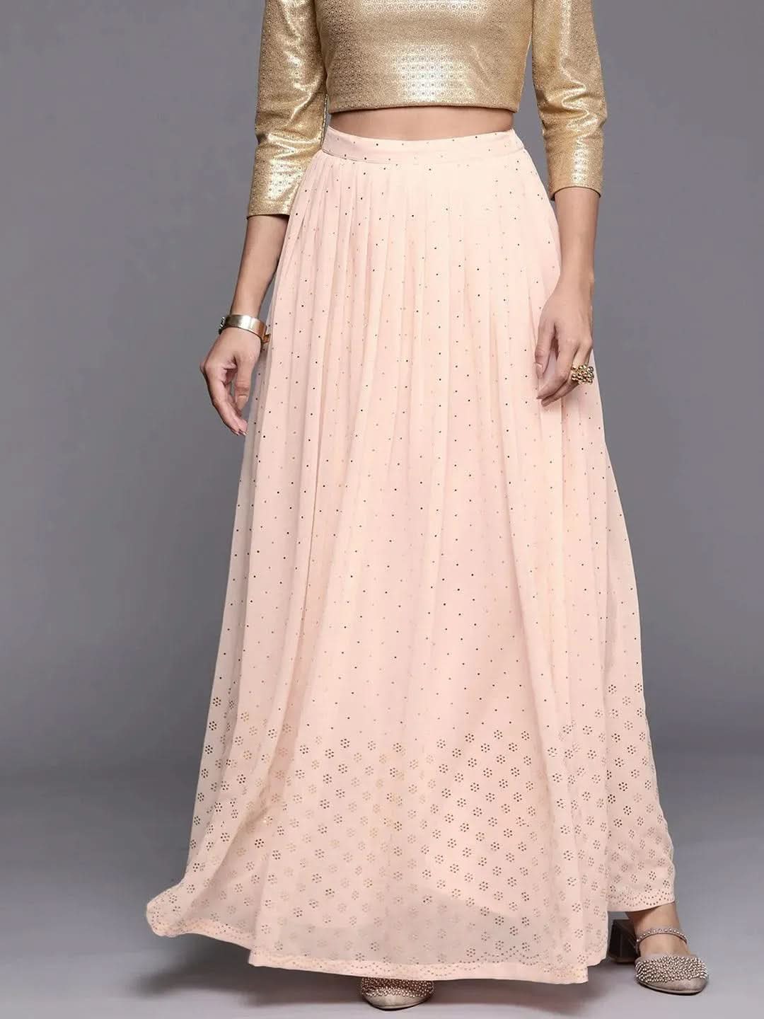 Pink Embellished Georgette Skirt
Pink Embellished Georgette Skirt