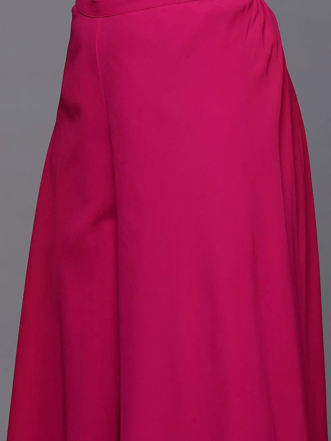 Pink Embellished Georgette Tunic With Palazzos - Libas