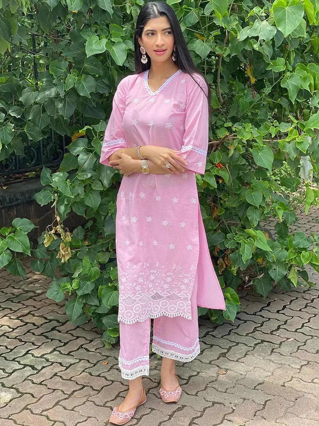 Buy Pink Embroidered Cotton Kurta - 12060O-XS | Libas Ethnic Wear Online
Buy Pink Embroidered Cotton Kurta - 12060O-XS | Libas Ethnic Wear Online