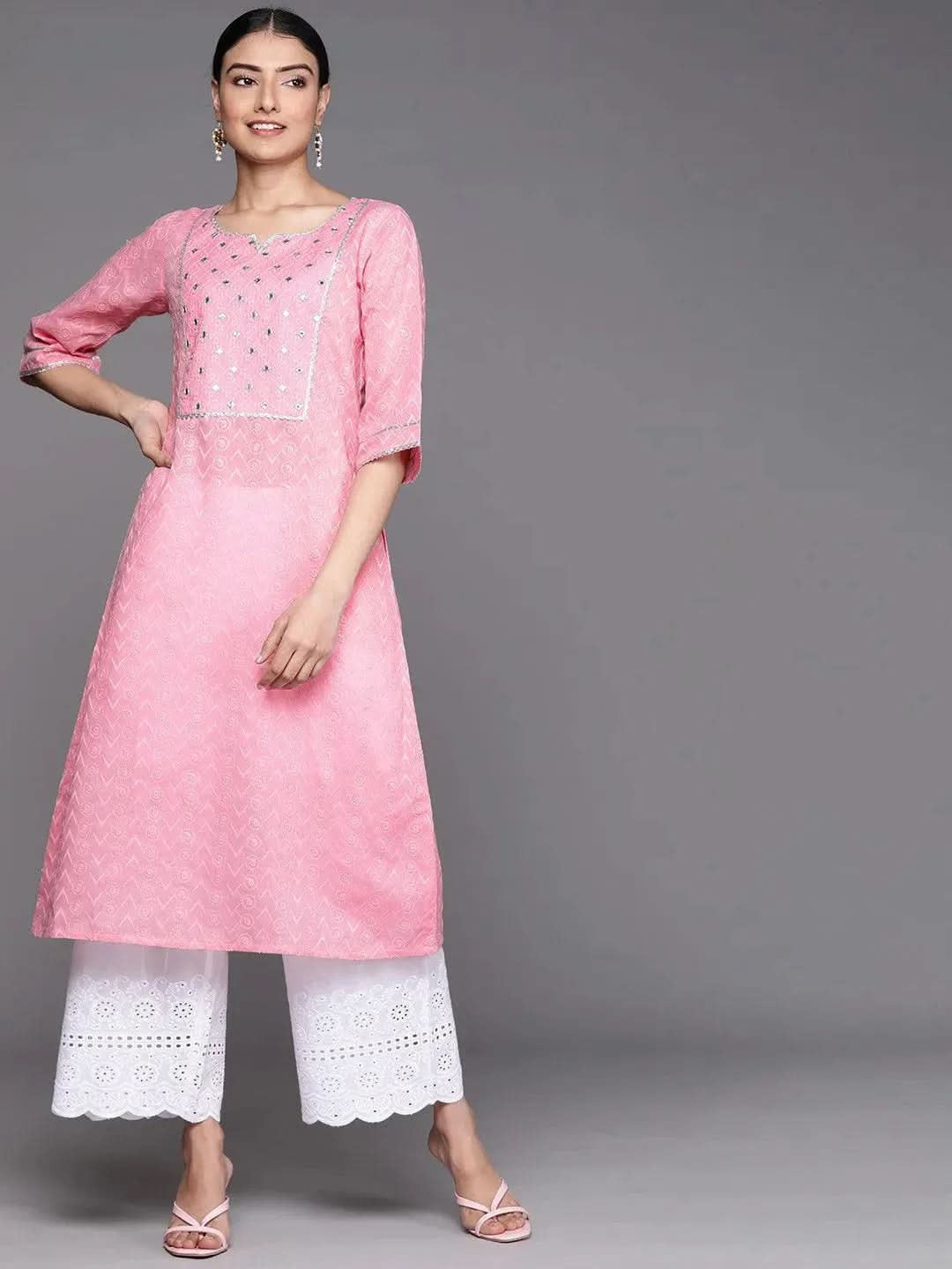 Buy Pink Embroidered Cotton Kurta - 23140O- | Libas Ethnic Wear Online
Buy Pink Embroidered Cotton Kurta - 23140O- | Libas Ethnic Wear Online