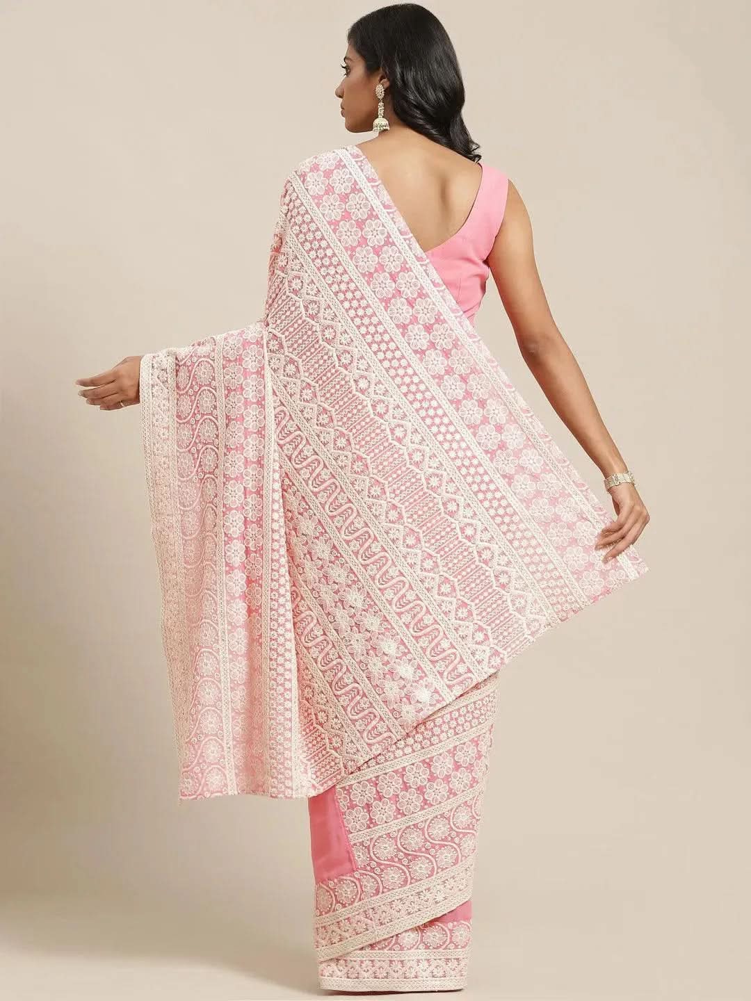 Buy Pink Embroidered Georgette Saree - 14624 | Libas Ethnic Wear Online
Buy Pink Embroidered Georgette Saree - 14624 | Libas Ethnic Wear Online