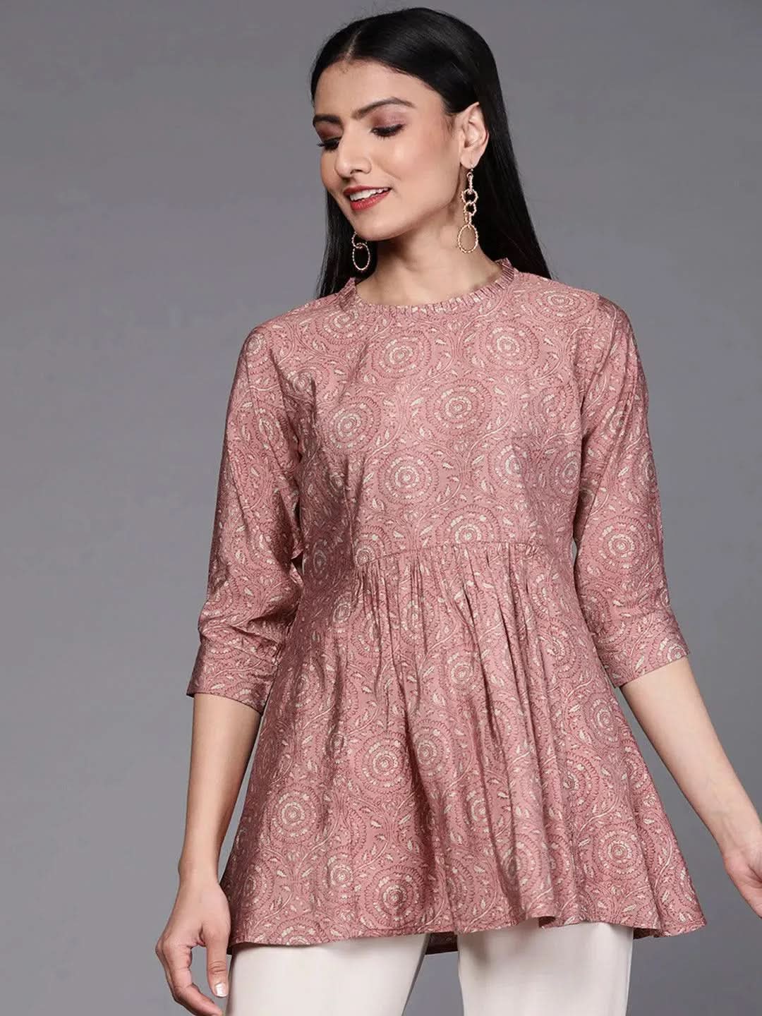 Buy Pink Printed Chanderi Silk Kurti - 23128O- | Libas Ethnic Wear Online
Buy Pink Printed Chanderi Silk Kurti - 23128O- | Libas Ethnic Wear Online