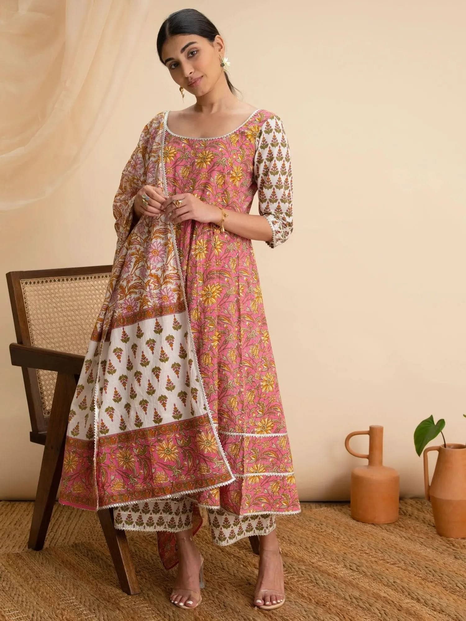 Buy Pink Printed Cotton Suit Set - 20090O- | Libas Ethnic Wear Online
Buy Pink Printed Cotton Suit Set - 20090O- | Libas Ethnic Wear Online