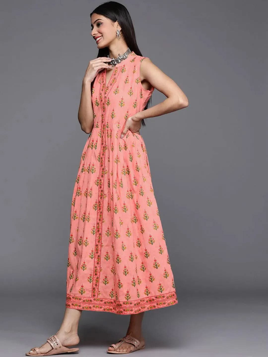 Buy Pink Printed Cotton Dress - 23329O- | Libas Ethnic Wear Online
Buy Pink Printed Cotton Dress - 23329O- | Libas Ethnic Wear Online