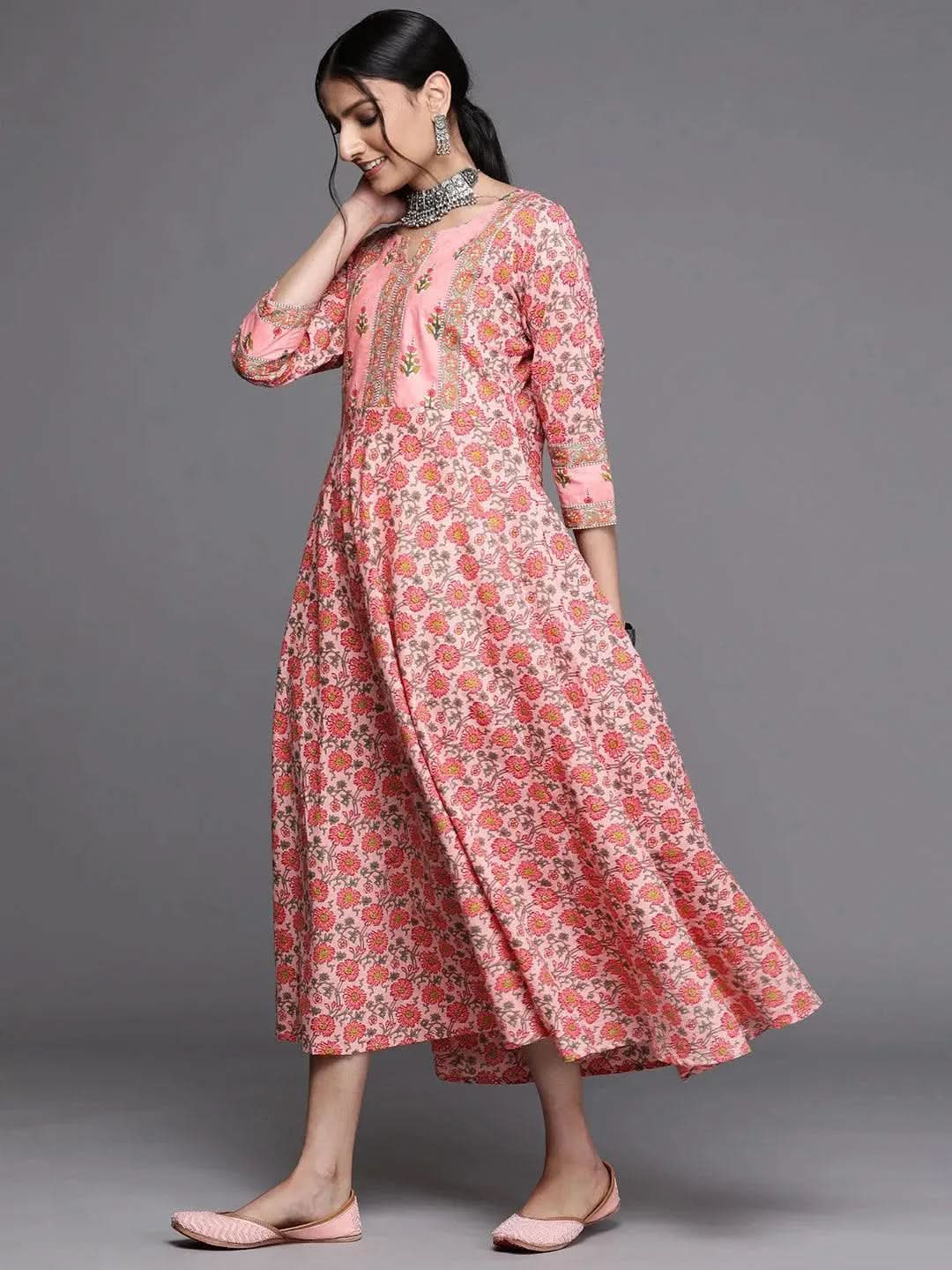 Buy Pink Printed Cotton Dress - 23331O- | Libas Ethnic Wear Online
Buy Pink Printed Cotton Dress - 23331O- | Libas Ethnic Wear Online
