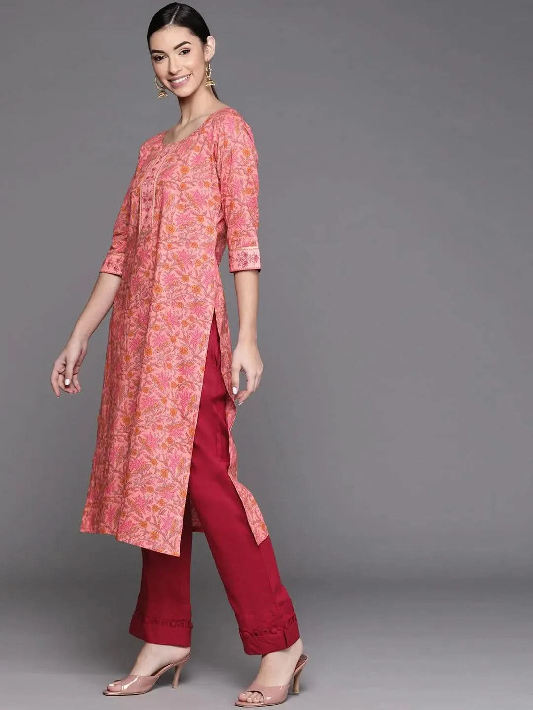 Buy Pink Printed Cotton Kurta - 23265O- | Libas Ethnic Wear Online
Buy Pink Printed Cotton Kurta - 23265O- | Libas Ethnic Wear Online