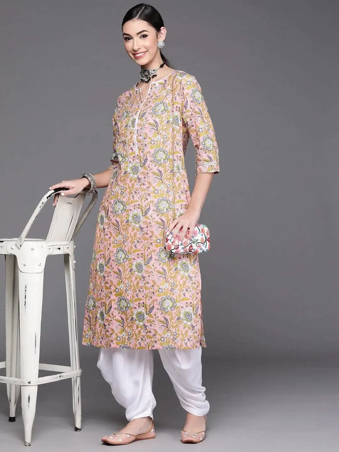 Buy Pink Printed Cotton Kurta - 23375O- | Libas Ethnic Wear Online
Buy Pink Printed Cotton Kurta - 23375O- | Libas Ethnic Wear Online
