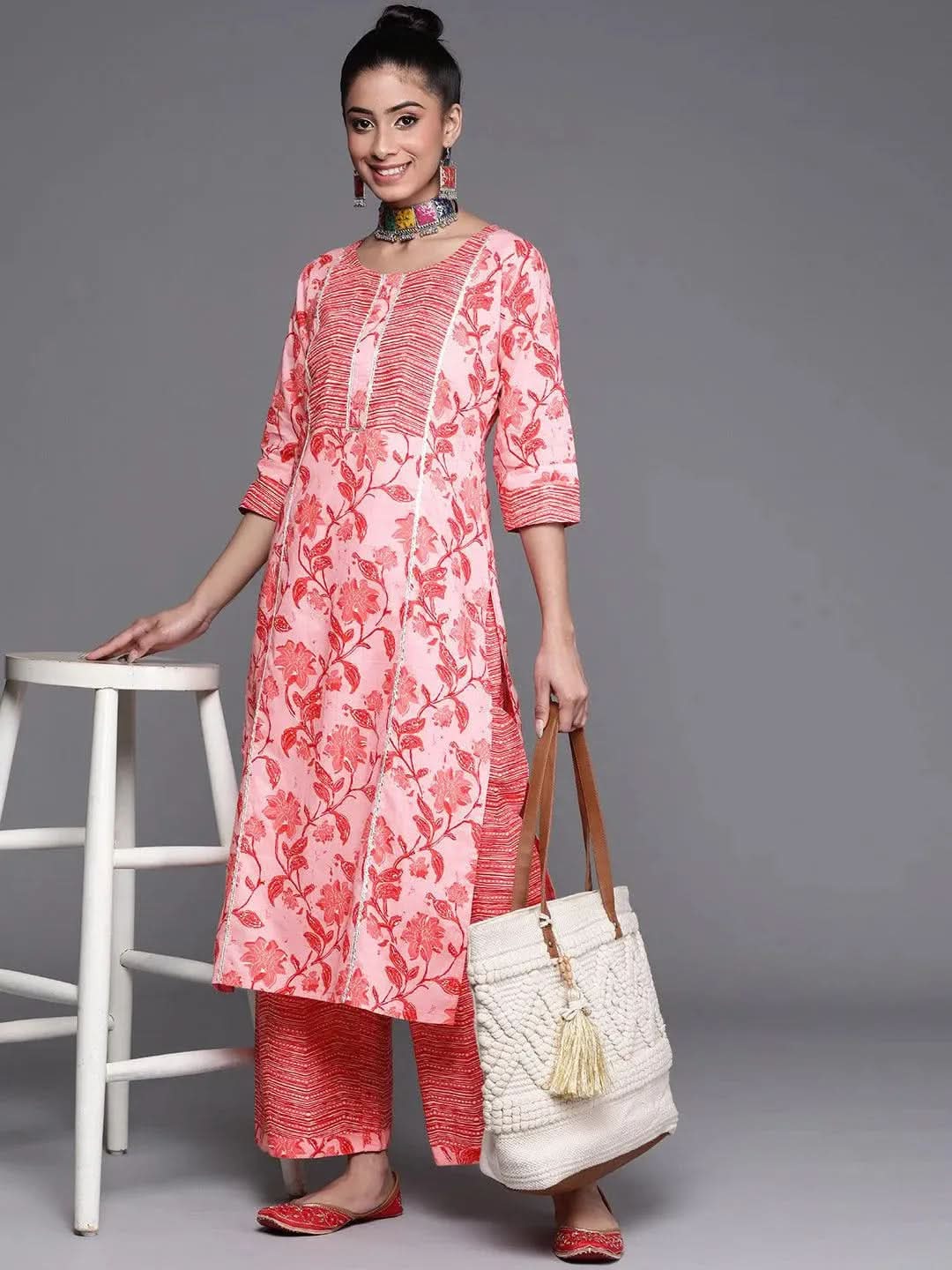 Pink Printed Cotton Palazzos
Pink Printed Cotton Palazzos