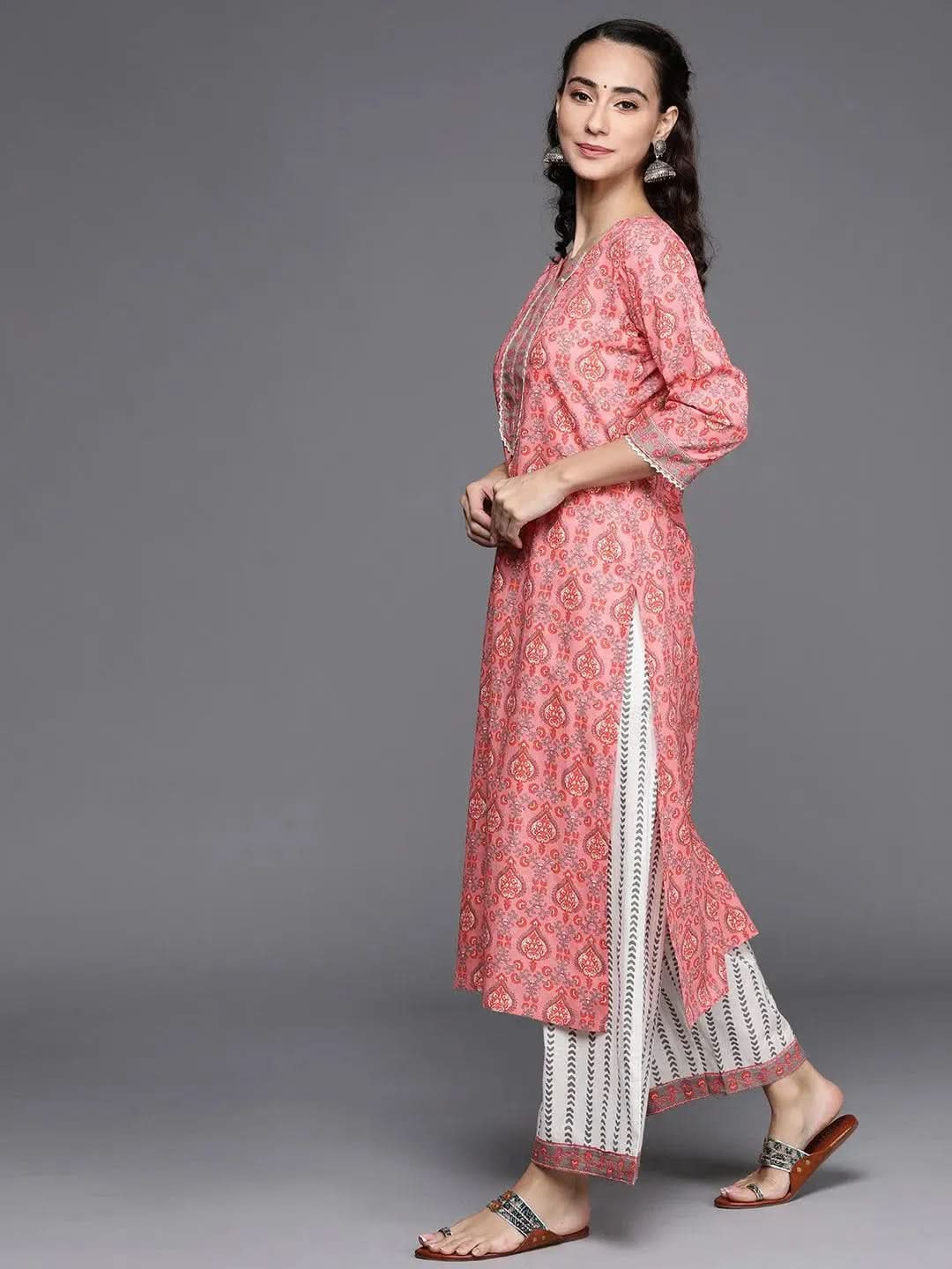 Buy Pink Printed Cotton Suit Set - 20333F- | Libas Ethnic Wear Online
Buy Pink Printed Cotton Suit Set - 20333F- | Libas Ethnic Wear Online