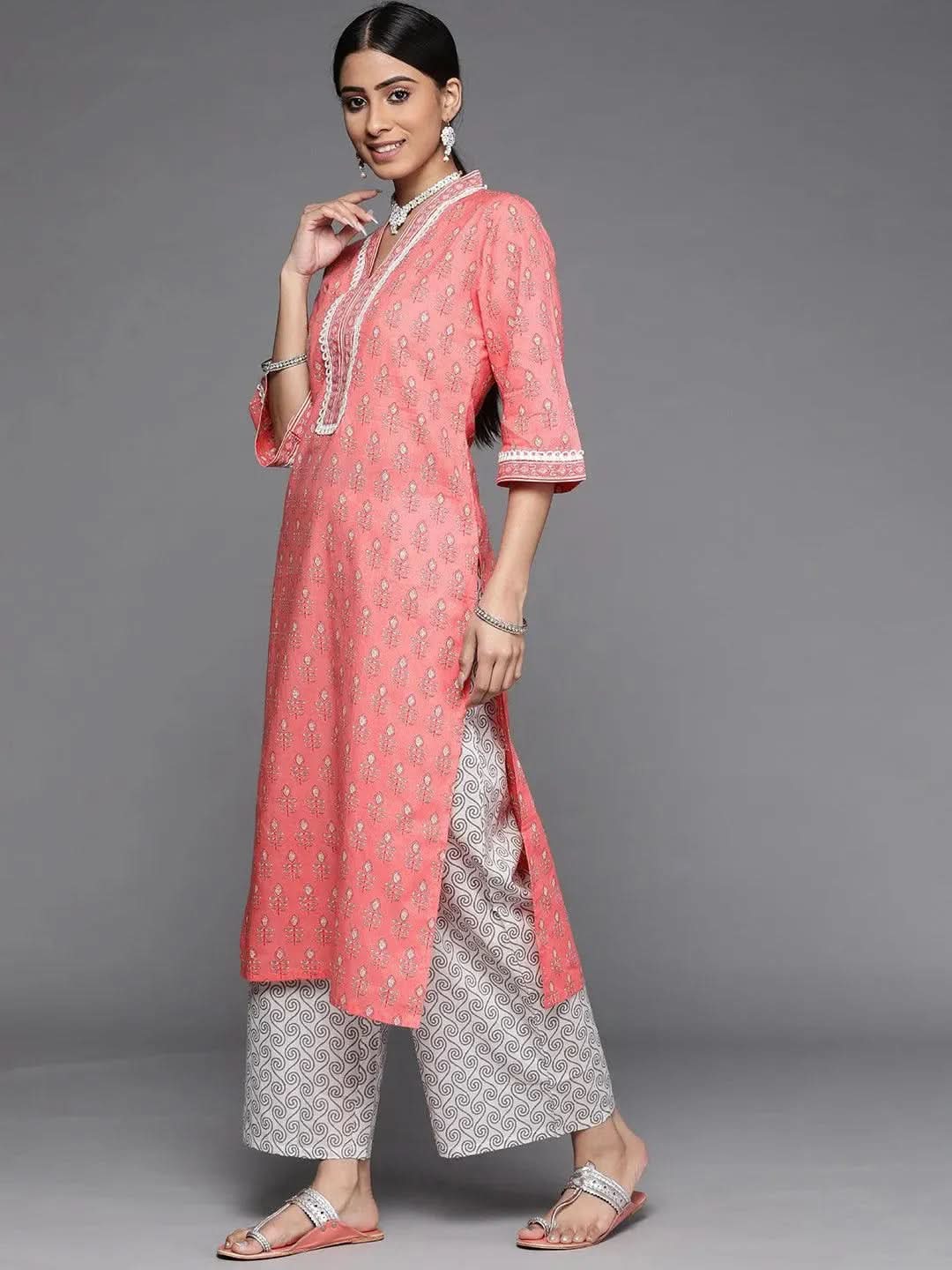 Buy Pink Printed Cotton Suit Set - 33145O-XS | Libas Ethnic Wear Online
Buy Pink Printed Cotton Suit Set - 33145O-XS | Libas Ethnic Wear Online