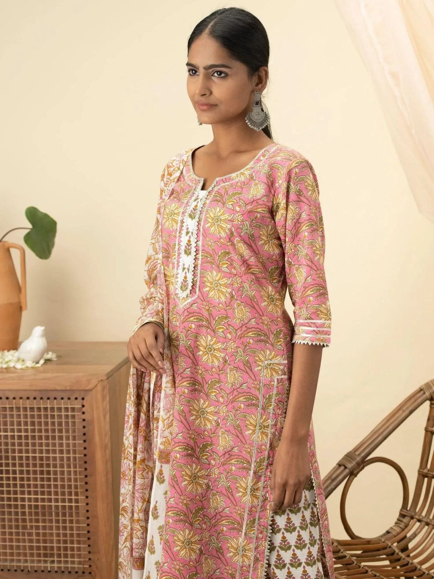 Buy Pink Printed Cotton Suit Set - 13032O-XS | Libas Ethnic Wear Online
Buy Pink Printed Cotton Suit Set - 13032O-XS | Libas Ethnic Wear Online