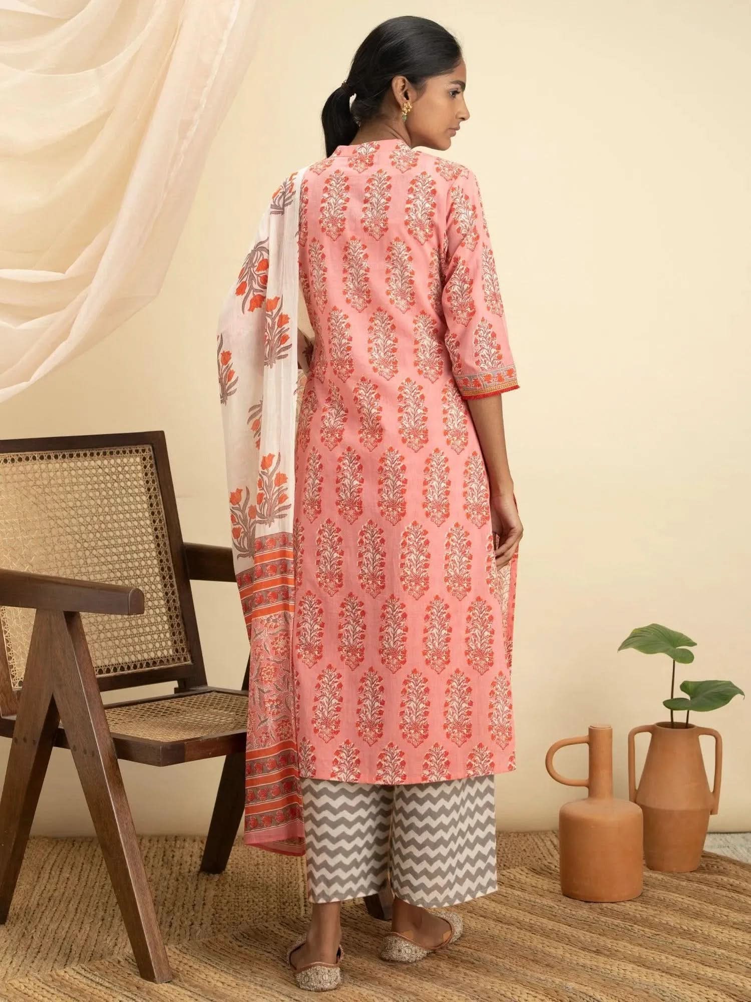 Buy Pink Printed Cotton Suit Set - 20018O-XS | Libas Ethnic Wear Online
Buy Pink Printed Cotton Suit Set - 20018O-XS | Libas Ethnic Wear Online