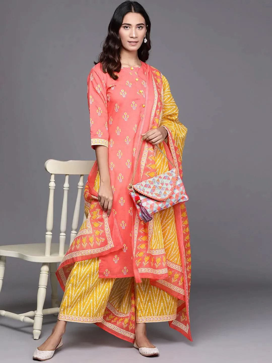 Buy Pink Printed Cotton Suit Set - 20340F-XS | Libas Ethnic Wear Online
Buy Pink Printed Cotton Suit Set - 20340F-XS | Libas Ethnic Wear Online