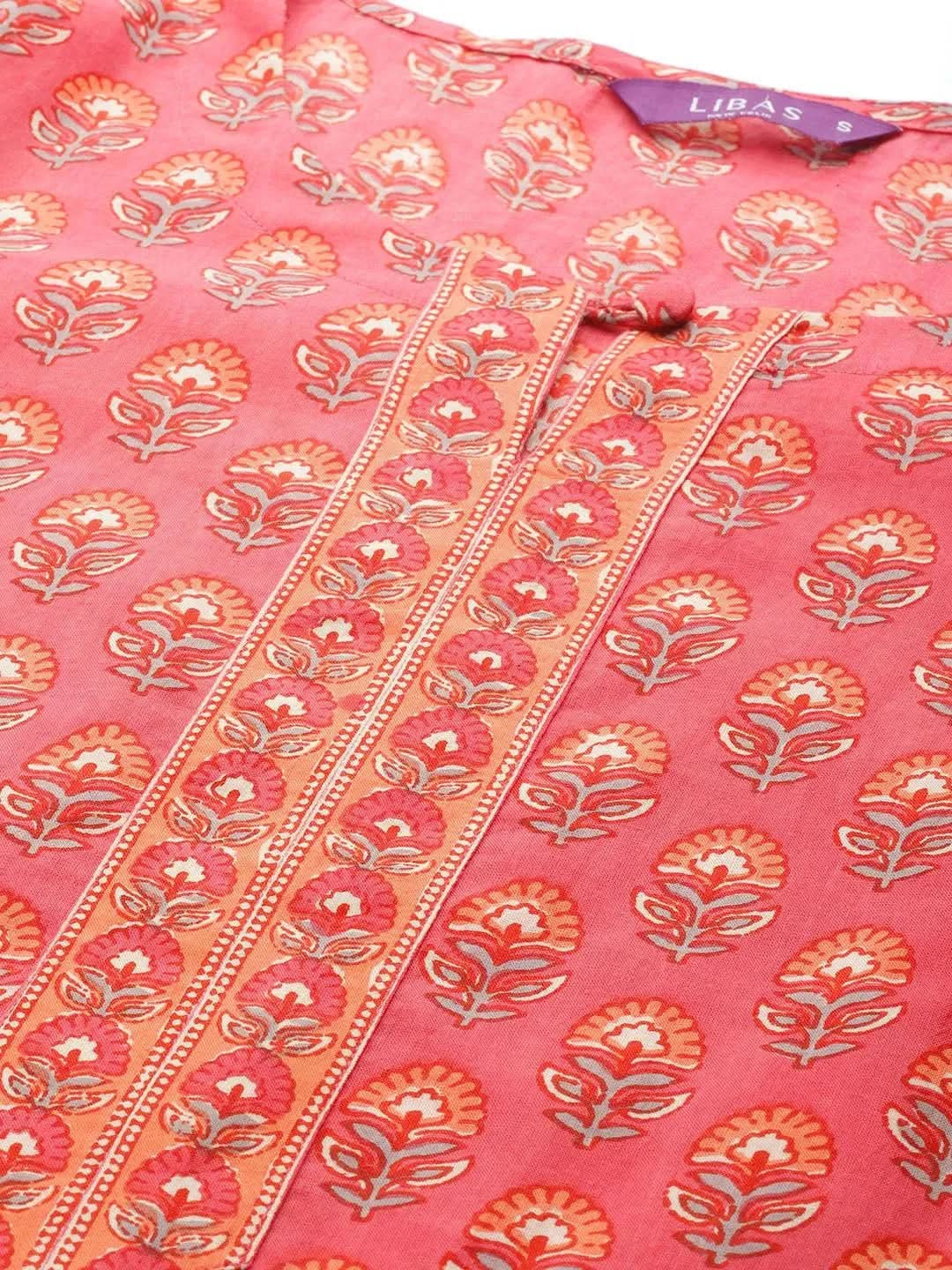 Buy Pink Printed Cotton Suit Set - 20349F-XS | Libas Ethnic Wear Online
Buy Pink Printed Cotton Suit Set - 20349F-XS | Libas Ethnic Wear Online